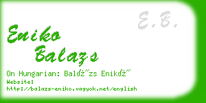 eniko balazs business card